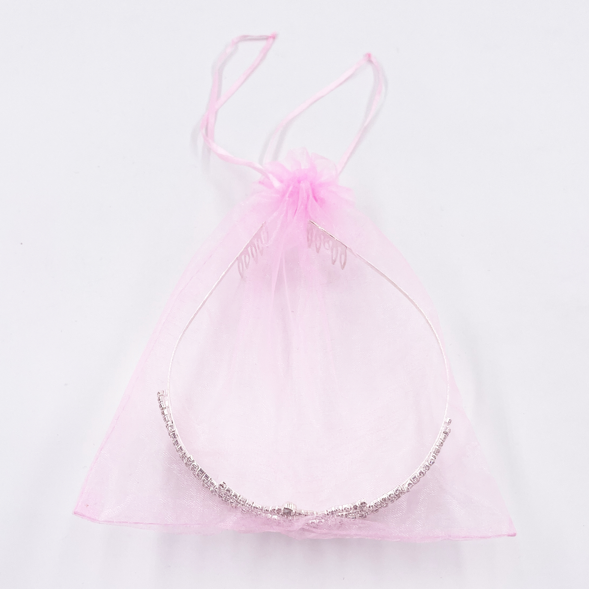 Diadème strass en sachet organza – Image 2