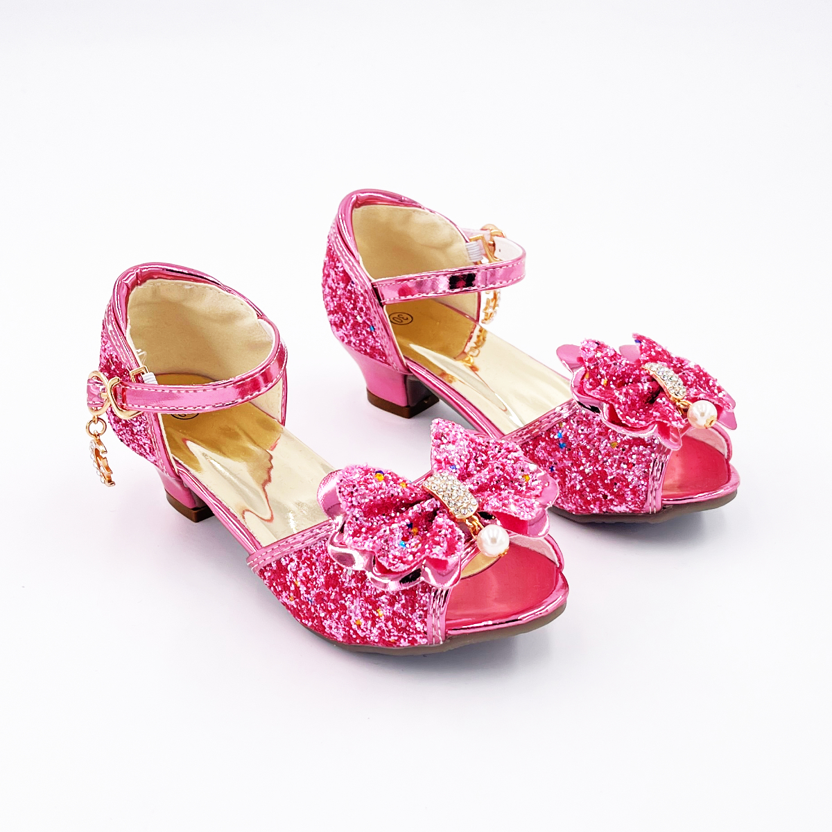 Mules à Nœuds et Paillettes Roses – Image 3