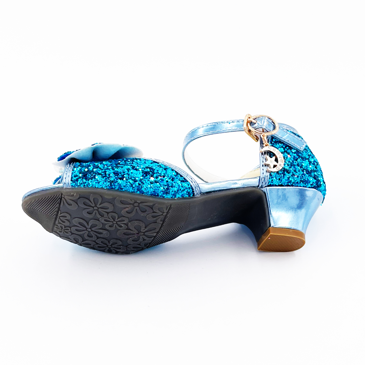 Mules à Nœuds et Paillettes Bleues – Image 4