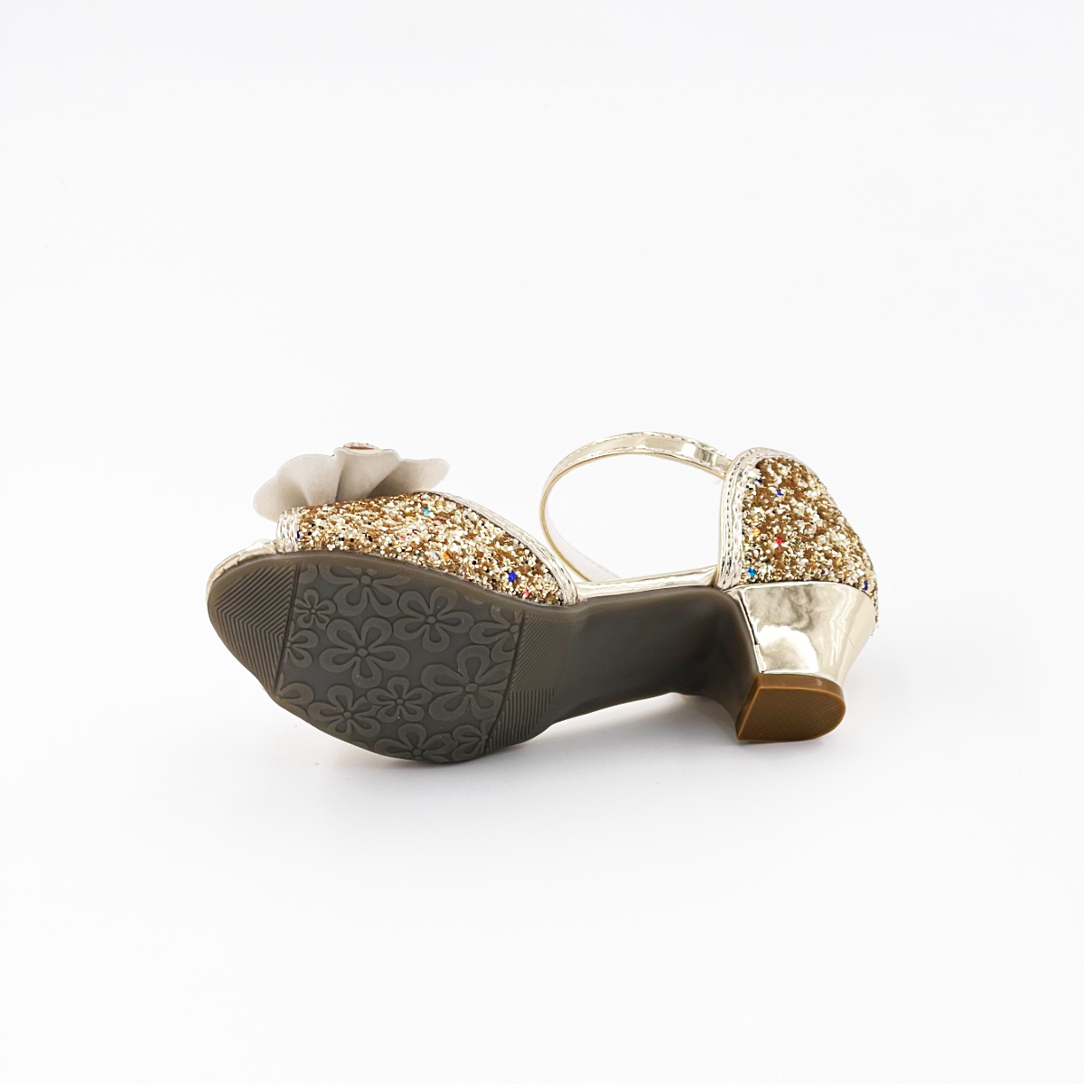Mules à Nœuds et Paillettes Dorées – Image 4