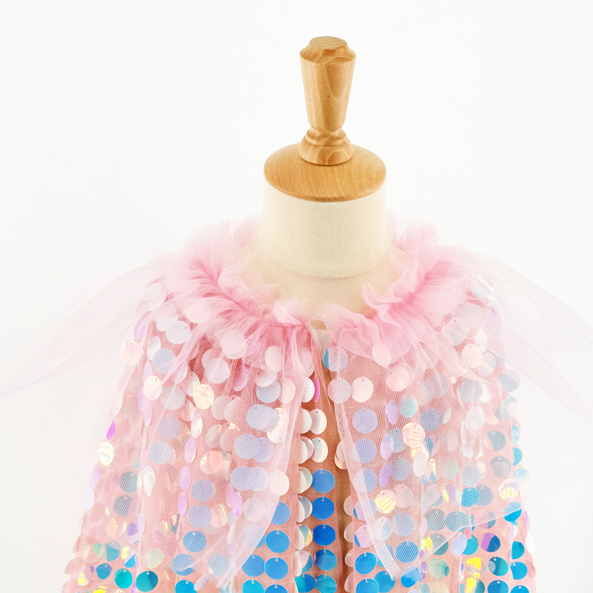Cape à sequins rose Galaxia – Image 4